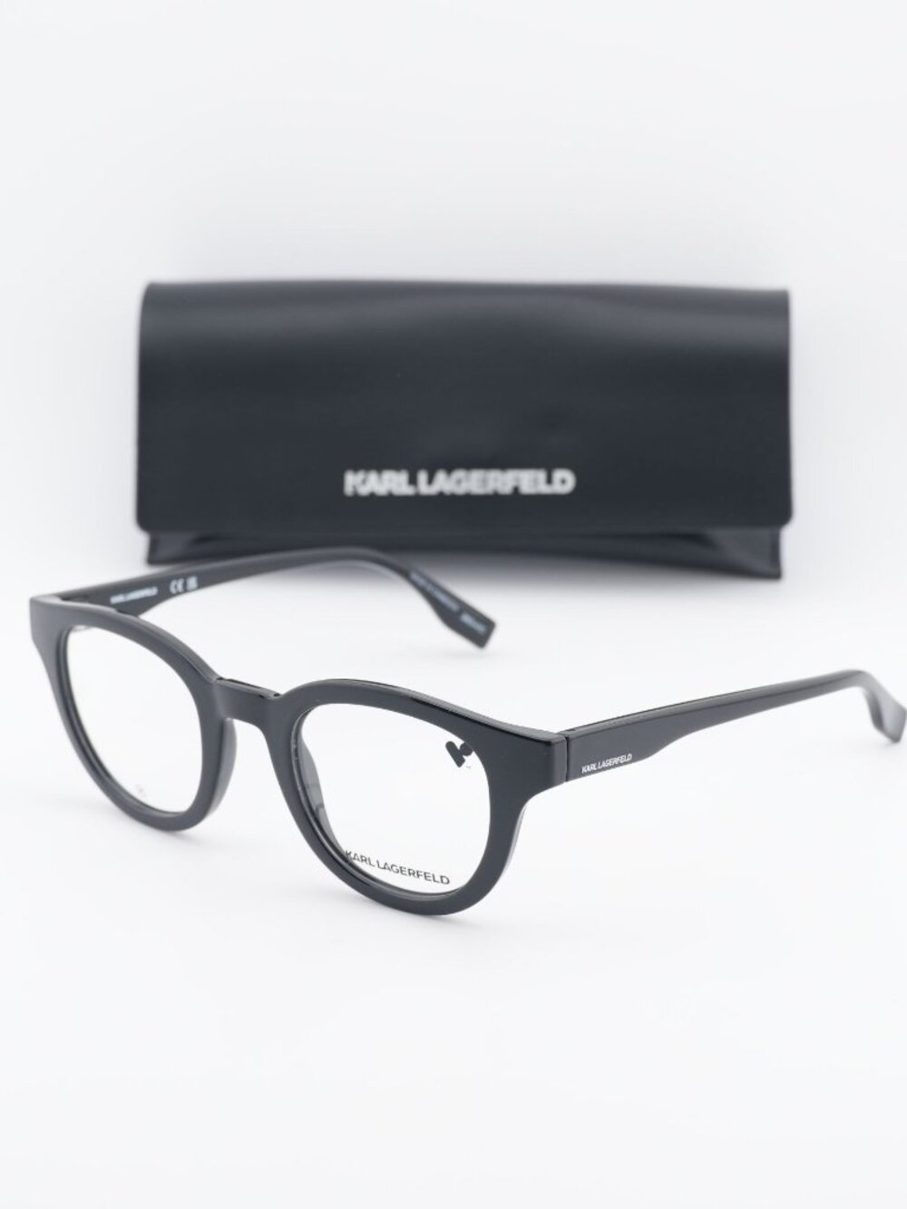 Karl Lagerfeld KL6177 001 Round 47mm Eyeglasses - Black